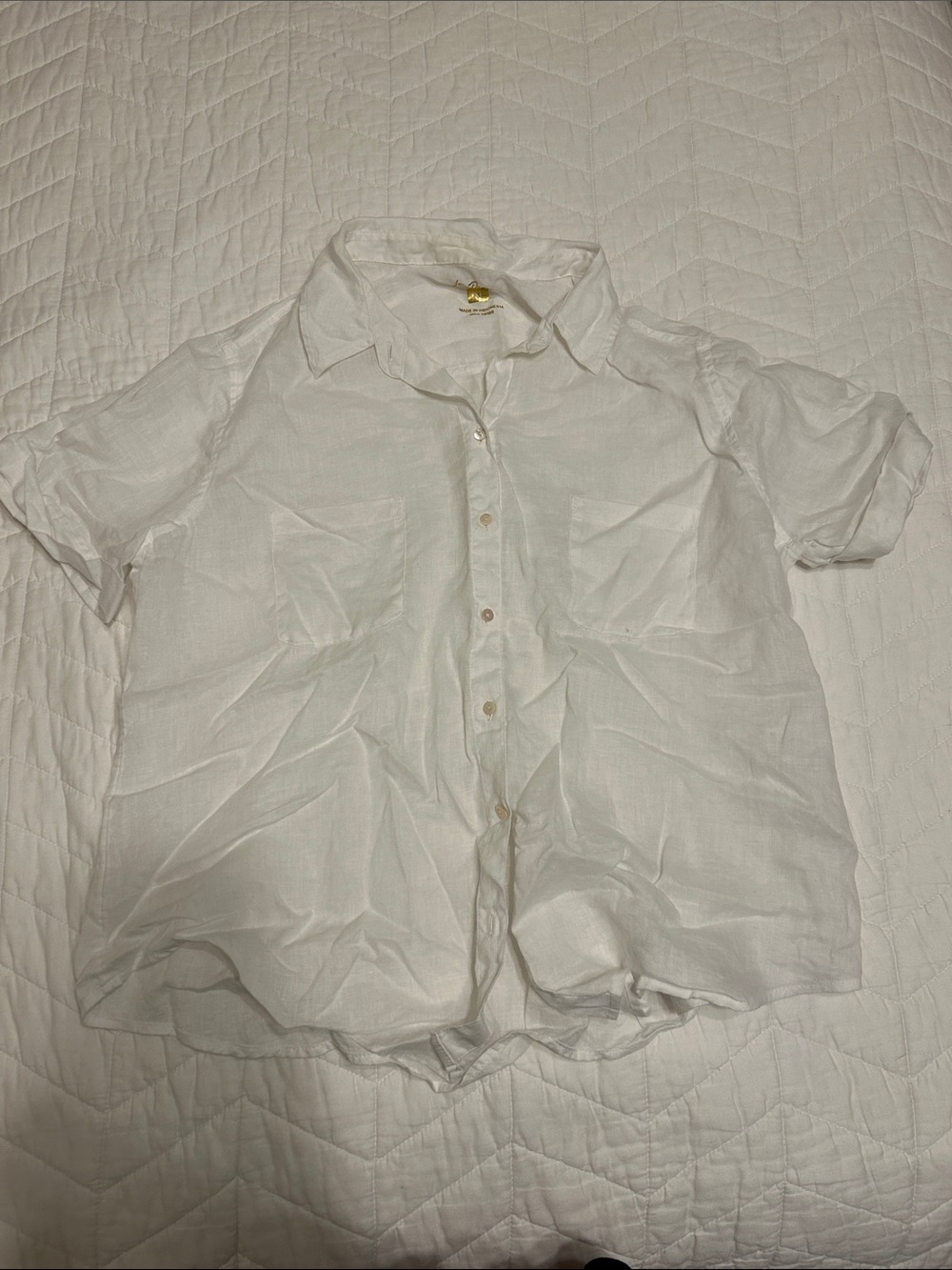 Lilly Pulitzer Short Sleeve Linen Button Down